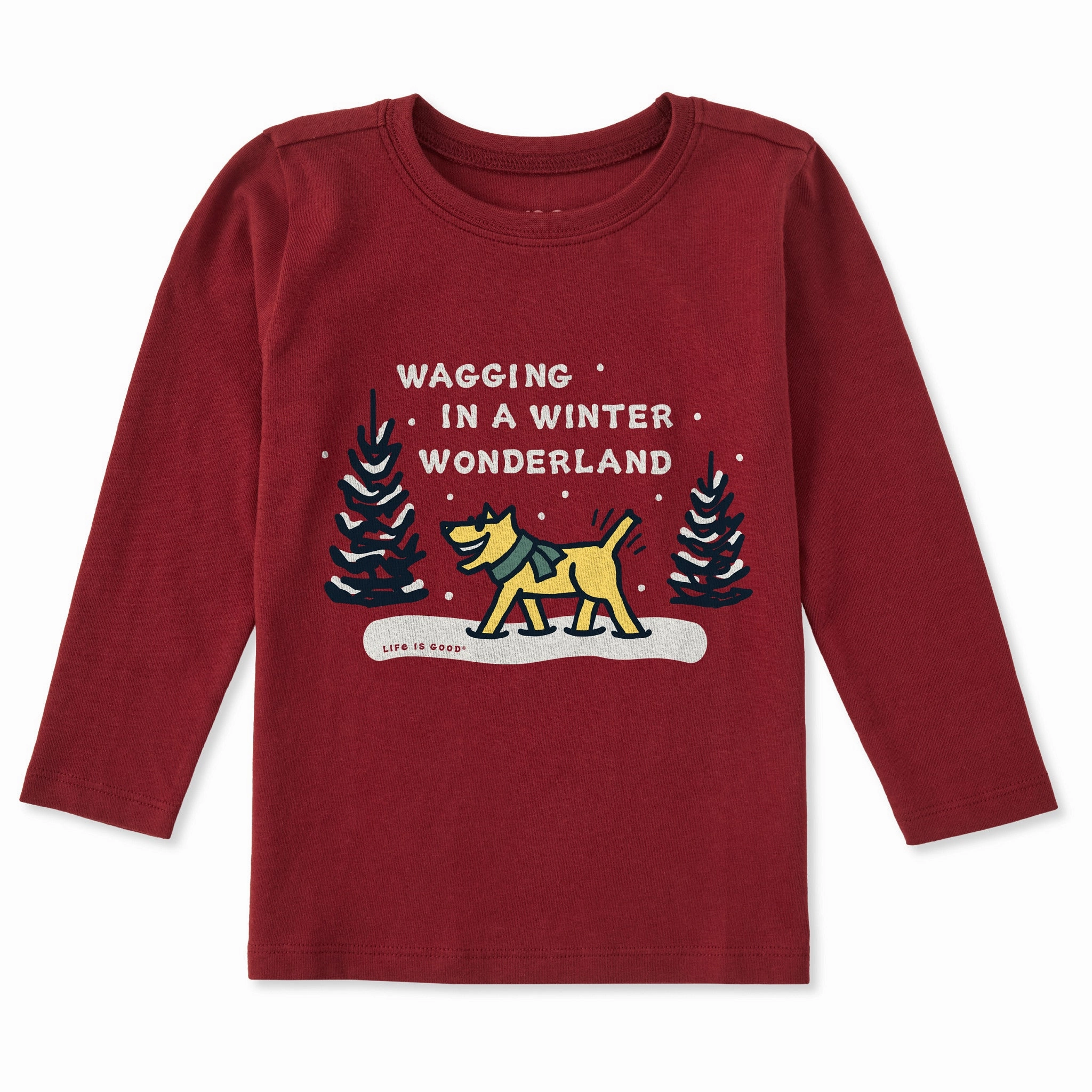 Toddler Wagging Wonderland Rocket Long Sleeve Crusher Tee Functional Side Gussets Flexible Ribbed Cuffs