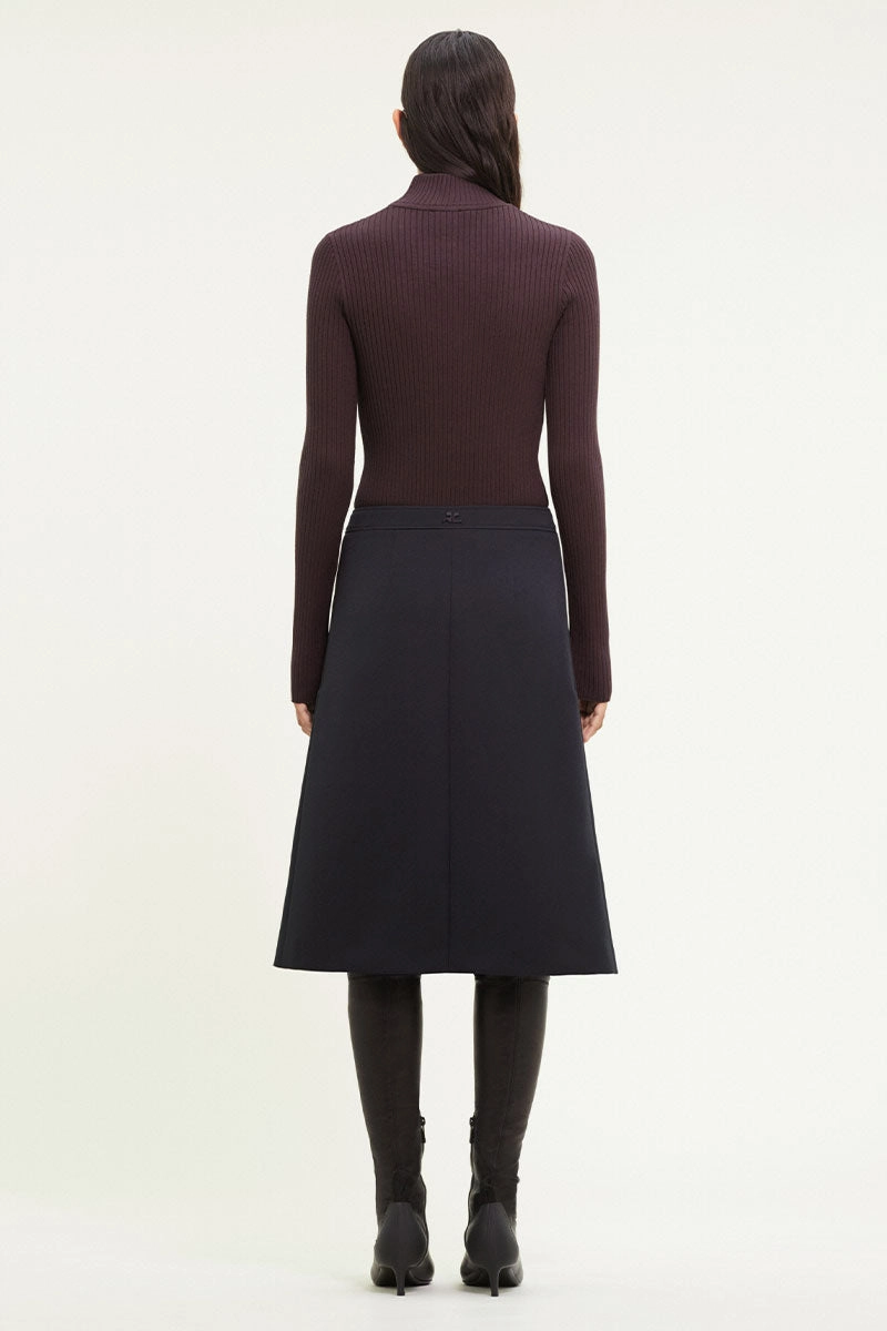 Biodegradable Fiber Option Perfect Warmth Reedition Mockneck Rib Sweater