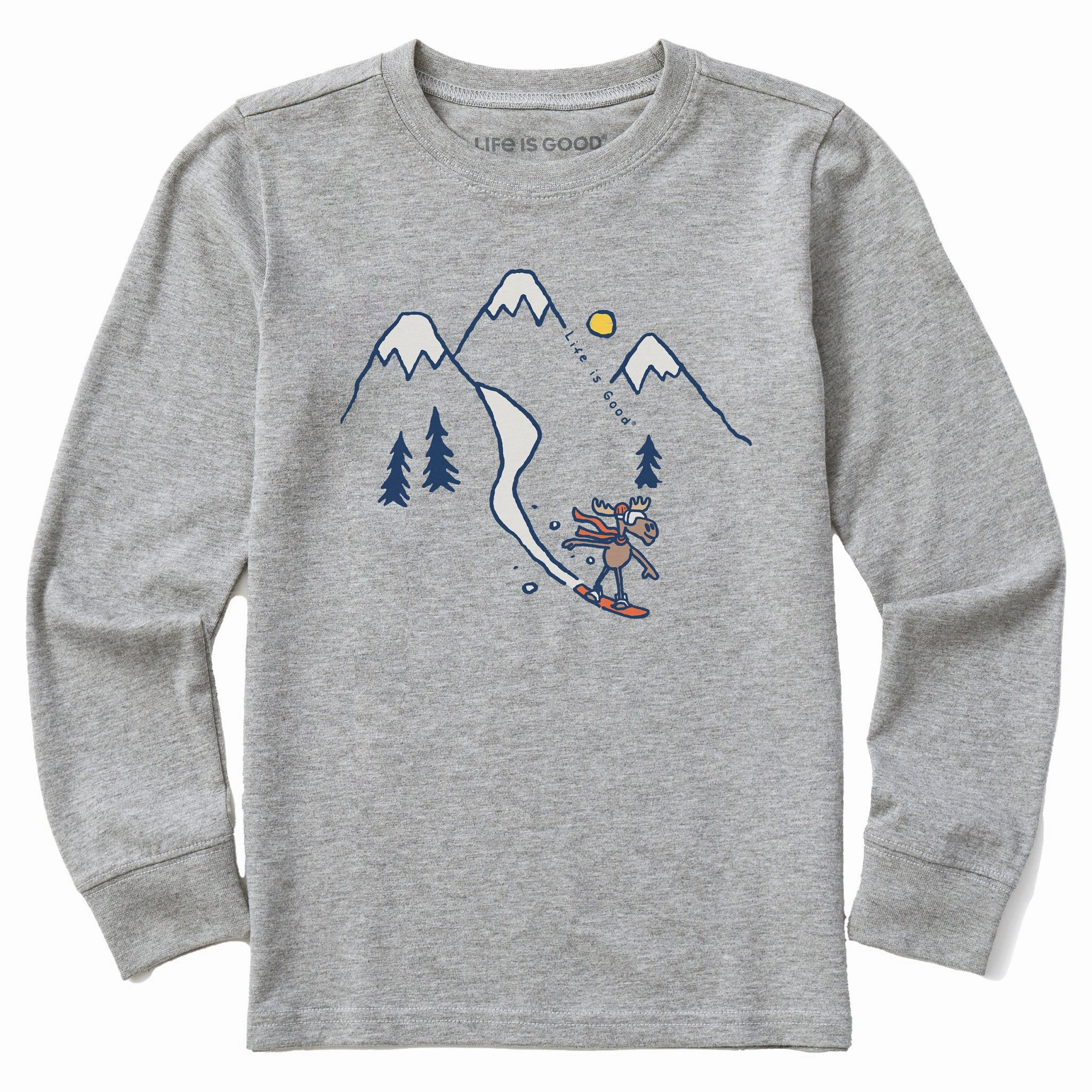 Kids Moose Snowboard Vista Long Sleeve Crusher Tee Layered Style Sleek Performance Wear