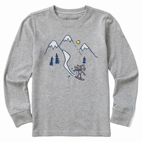 Kids Moose Snowboard Vista Long Sleeve Crusher Tee Comfy Casual Wear ComfortFirst