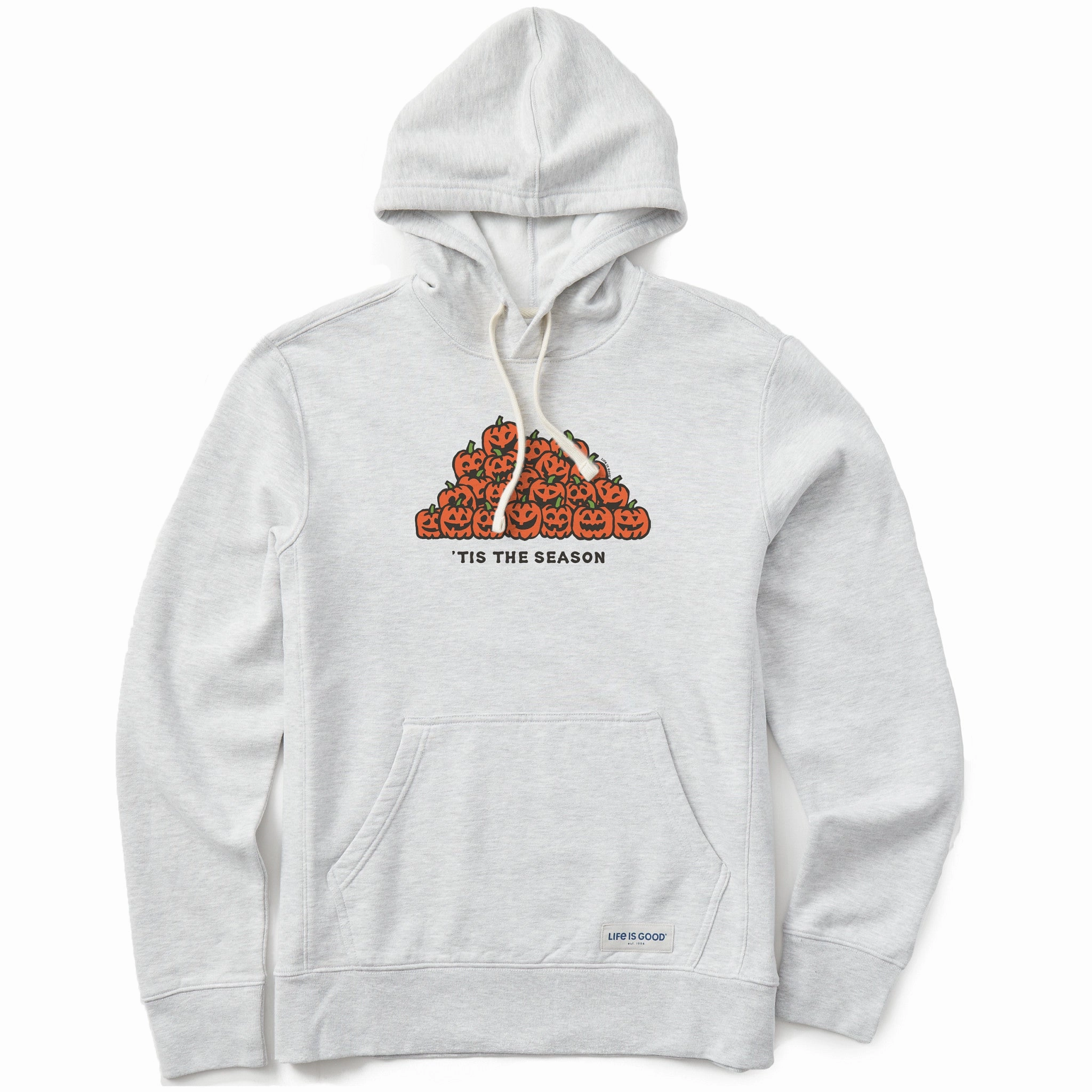 Men's Tis the Season Pumpkin Pile Simply True Fleece Hoodie Light Fit