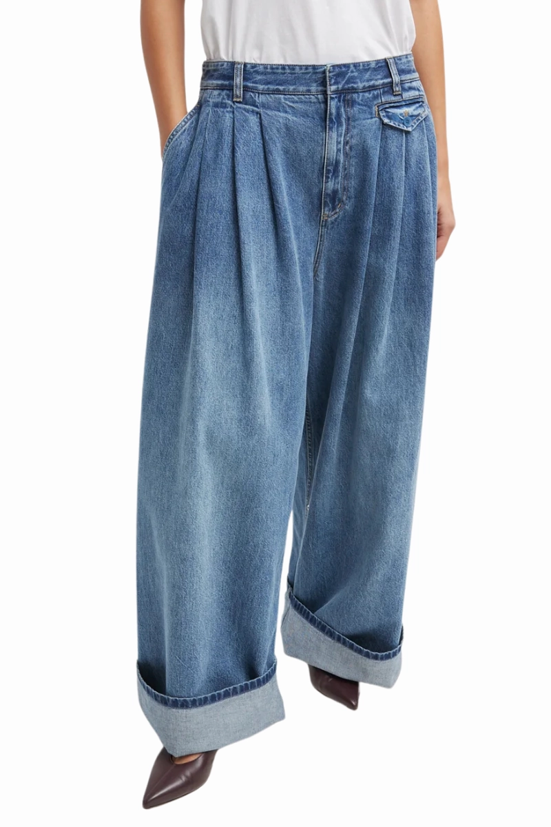Spring Denim Triple Pleat Jean Responsible Denim Production Popular Option