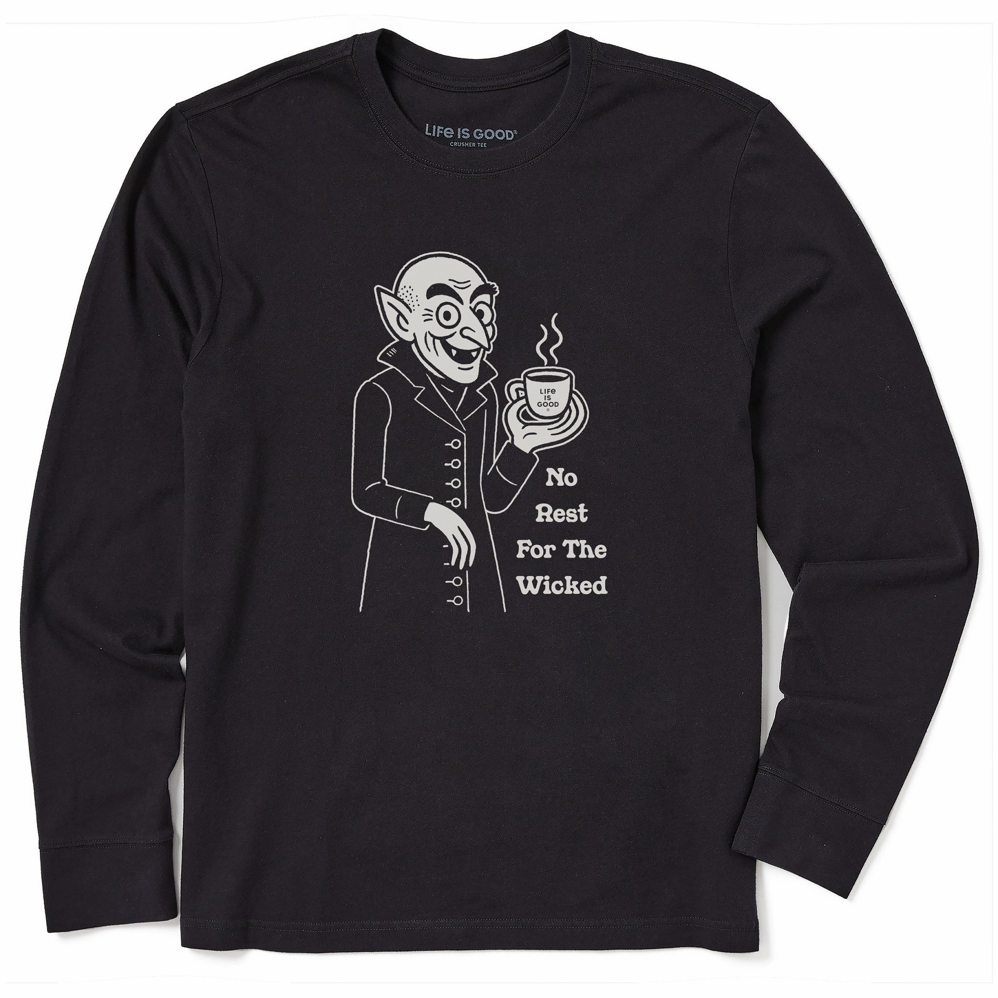 Men's No Rest for the Wicked Long Sleeve Crusher Tee Vibrant Colors