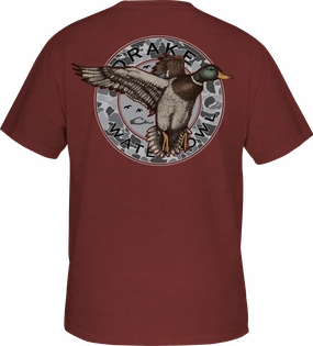 V-Neck Drake Circle Mallard T-Shirt