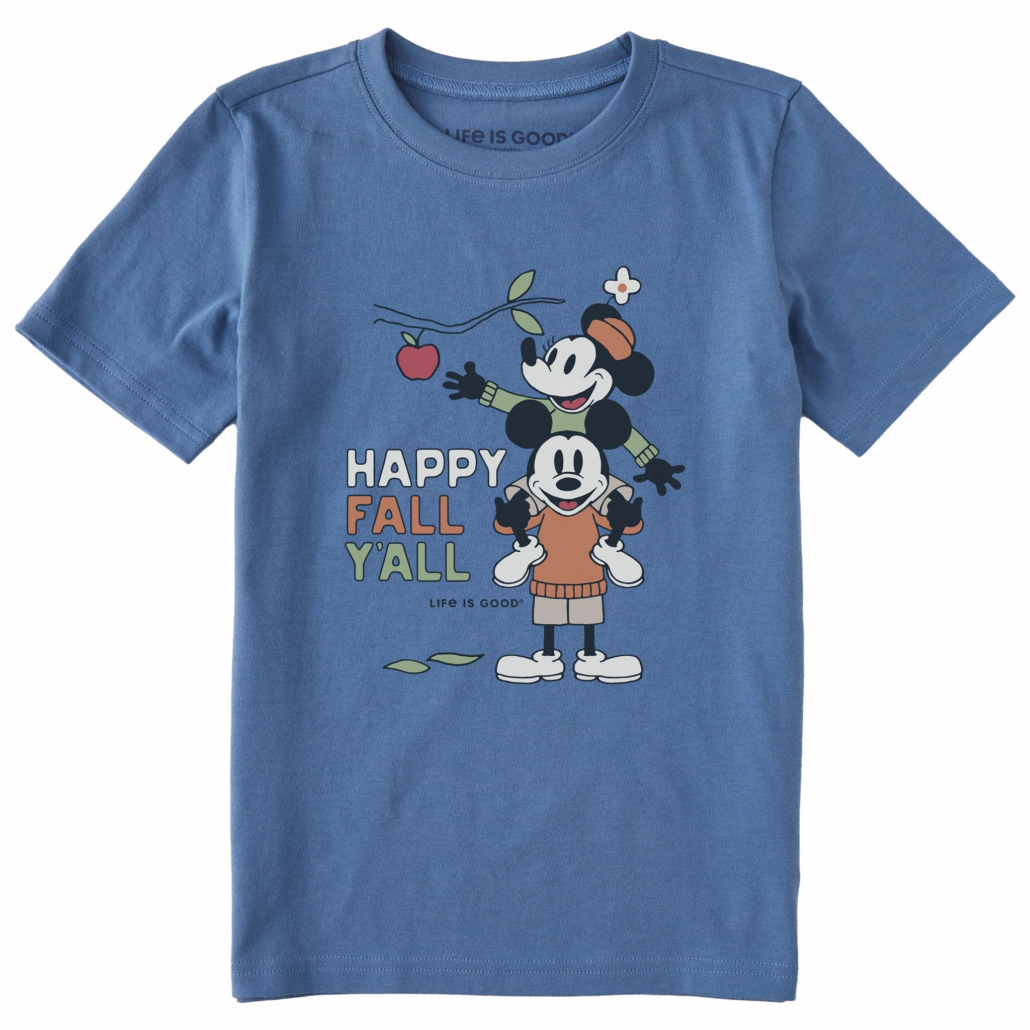 Basic Wardrobe Piece Comfy Movement Kids Happy Fall Yall Apple Picking Short Sleeve Crusher Tee
