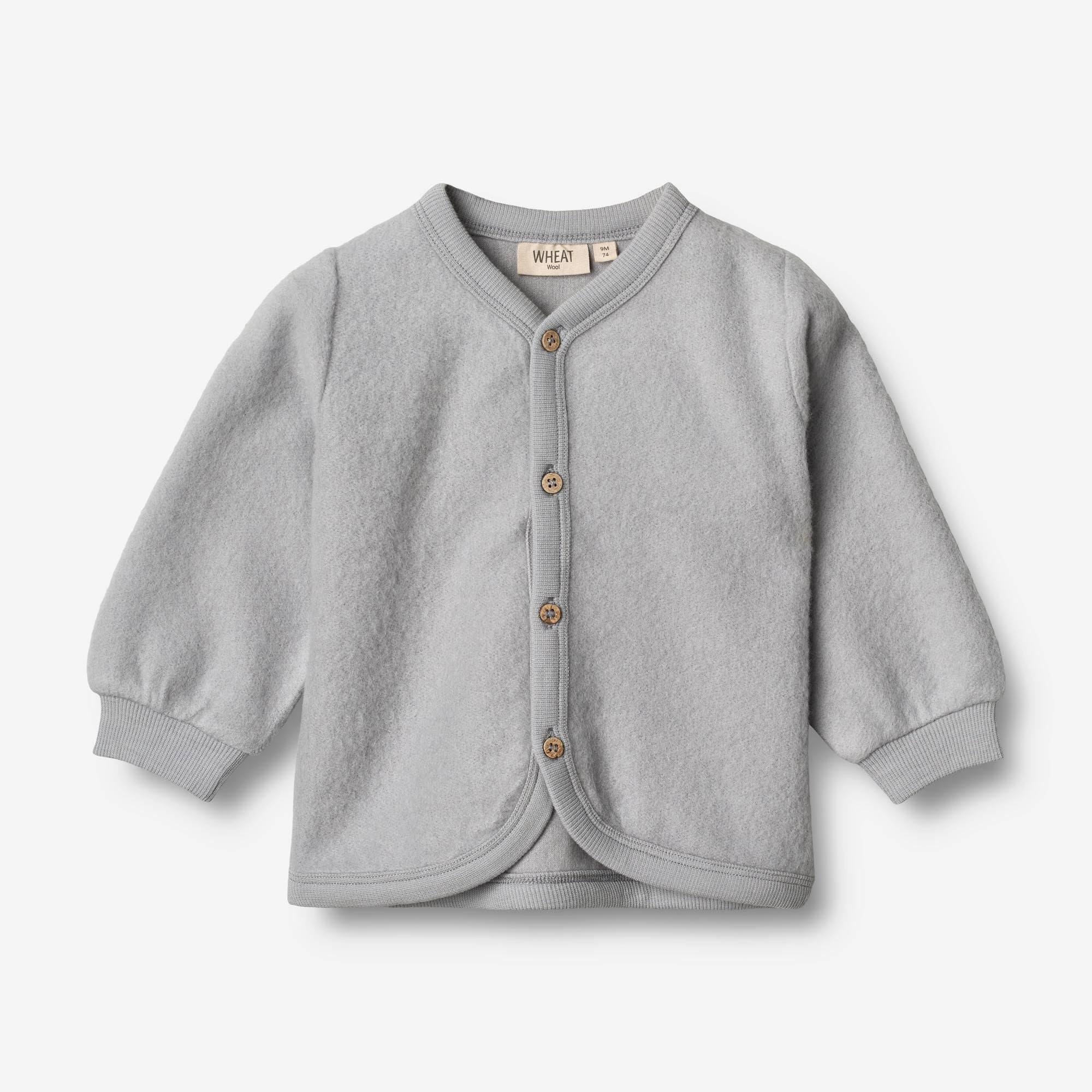 Wool Fleece Cardigan | Baby - winter sky low end Layer Relaxed