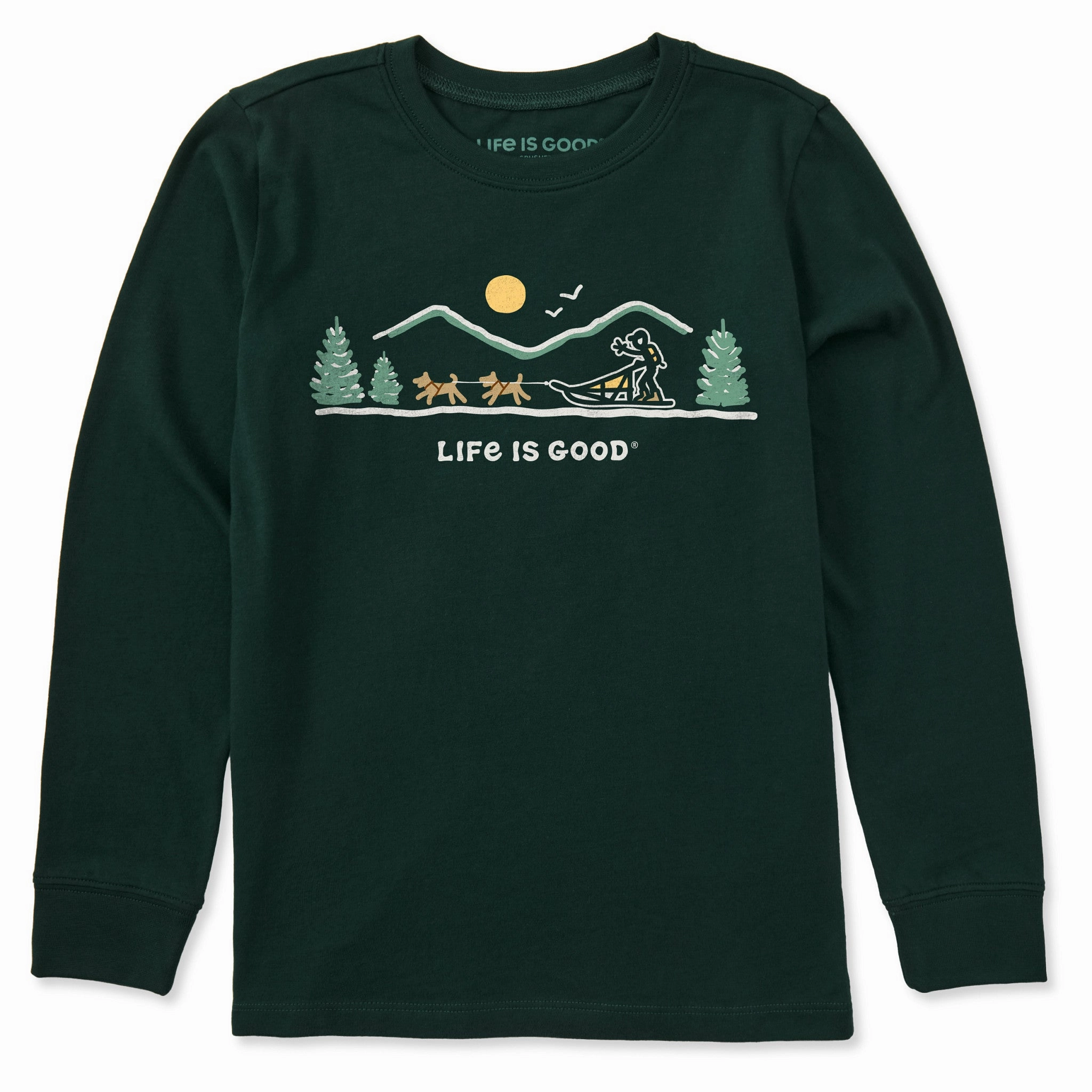 Low carbon footprint Kids Dogsled Vista Long Sleeve Crusher Tee