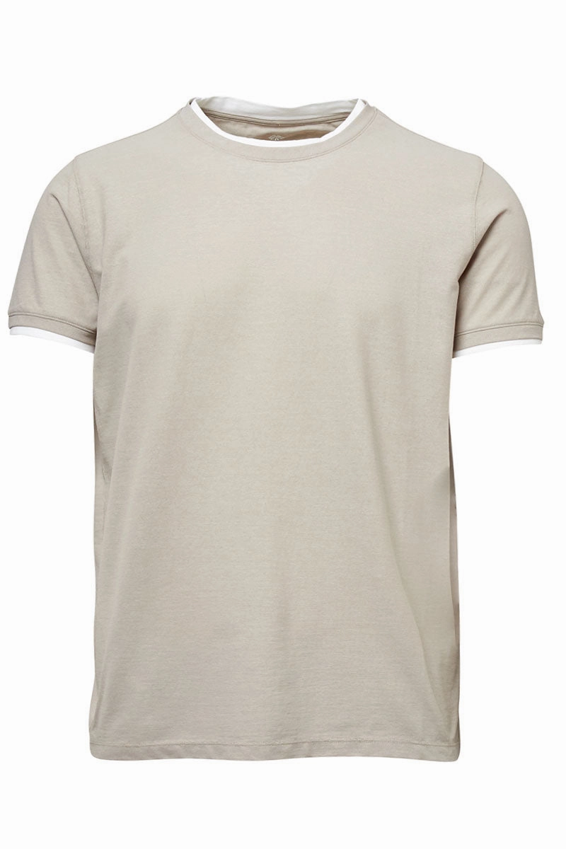 Cotton Crepe T-Shirt Men's masculinity Relaxed and Comfy