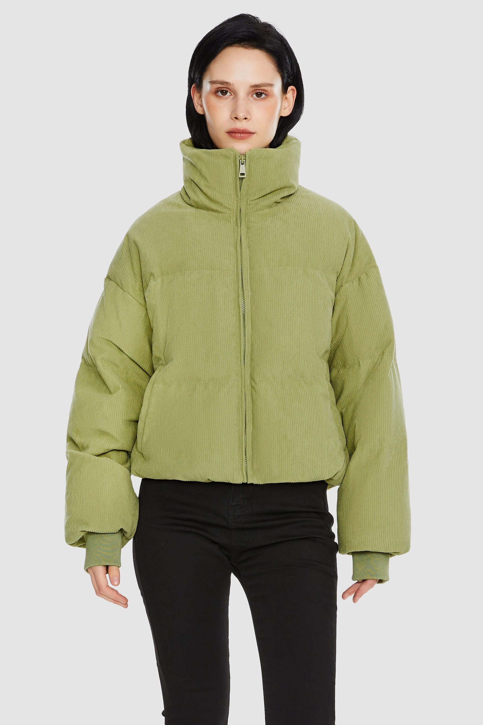 Puff-O? O-Lab Corduroy Down Puffer Effortless Look Insulated Layer