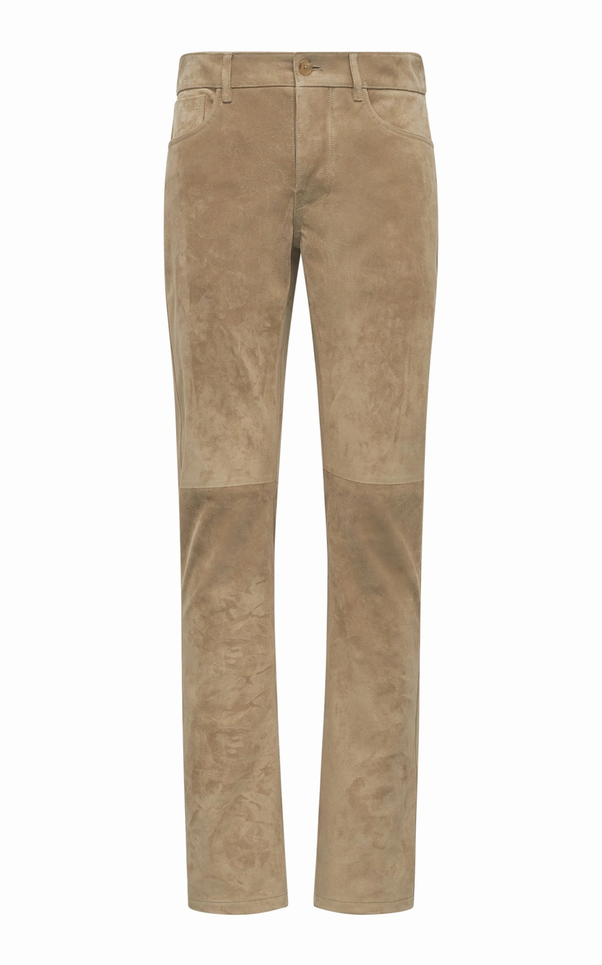 Anthony Five Pocket Pant in Camel Suede Outfit Staple