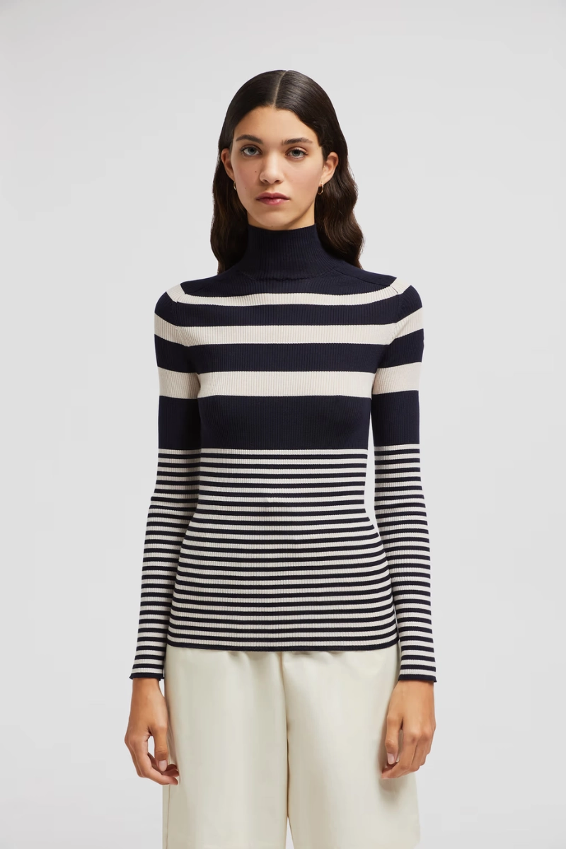 Chilly Knitwear Striped Turtleneck