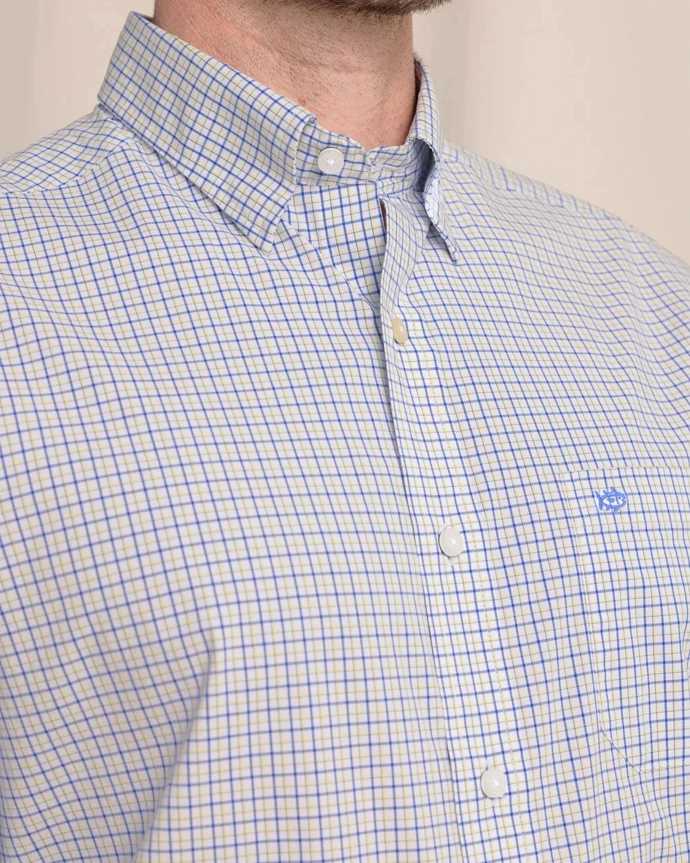 Southern Tide Charleston Balfour Plaid Long Sleeve Sport Shirt Daily Relaxed suitable for casual events