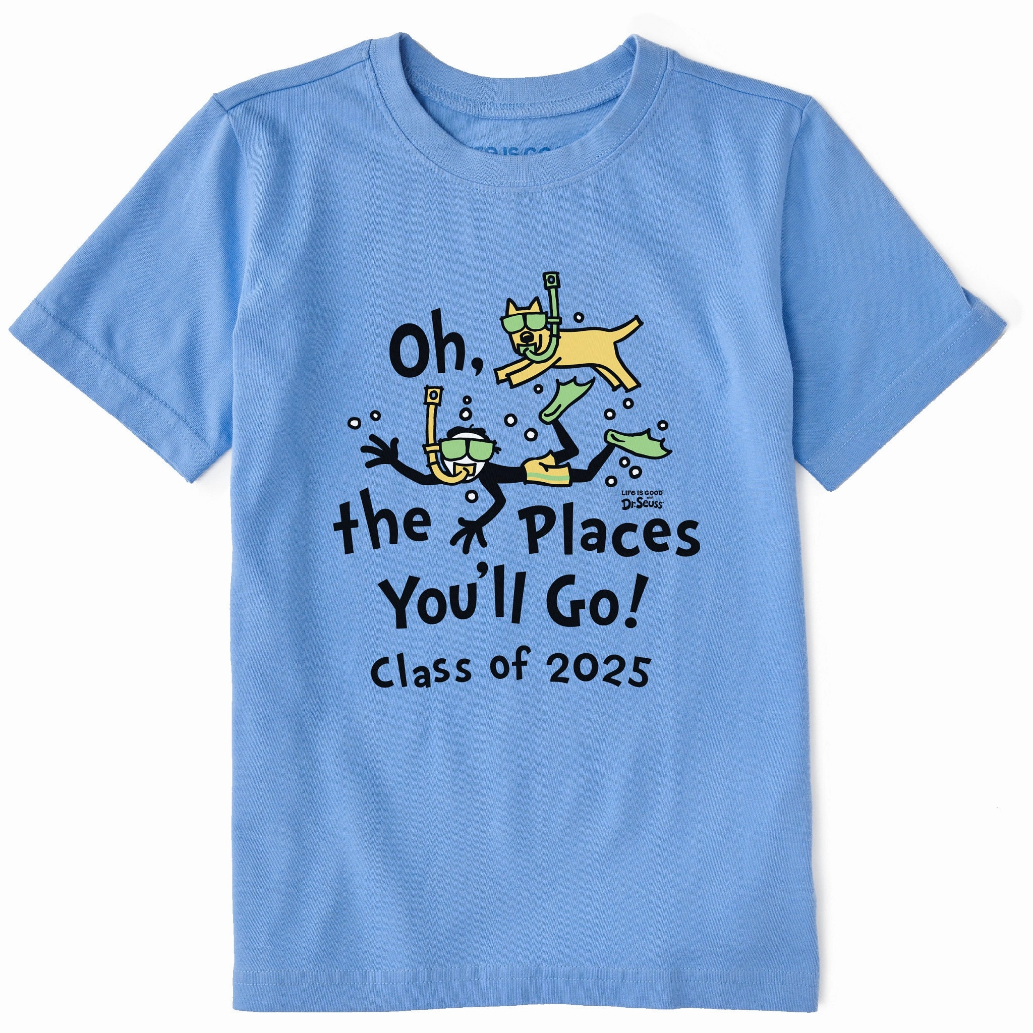 Kids Oh the Places You'll Go Underwater 2025 Short Sleeve Crusher Tee Breathable Stretch Fit