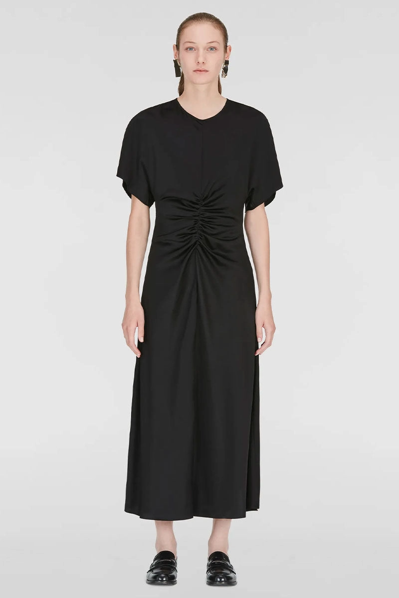 Ruched Satin Dress Bold Movement