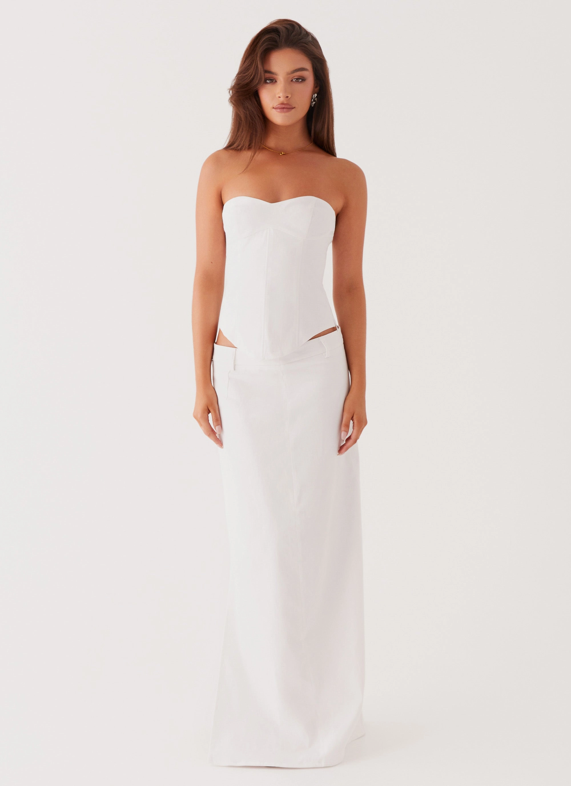 Vibrant Flow Jaslyn Maxi Skirt - White