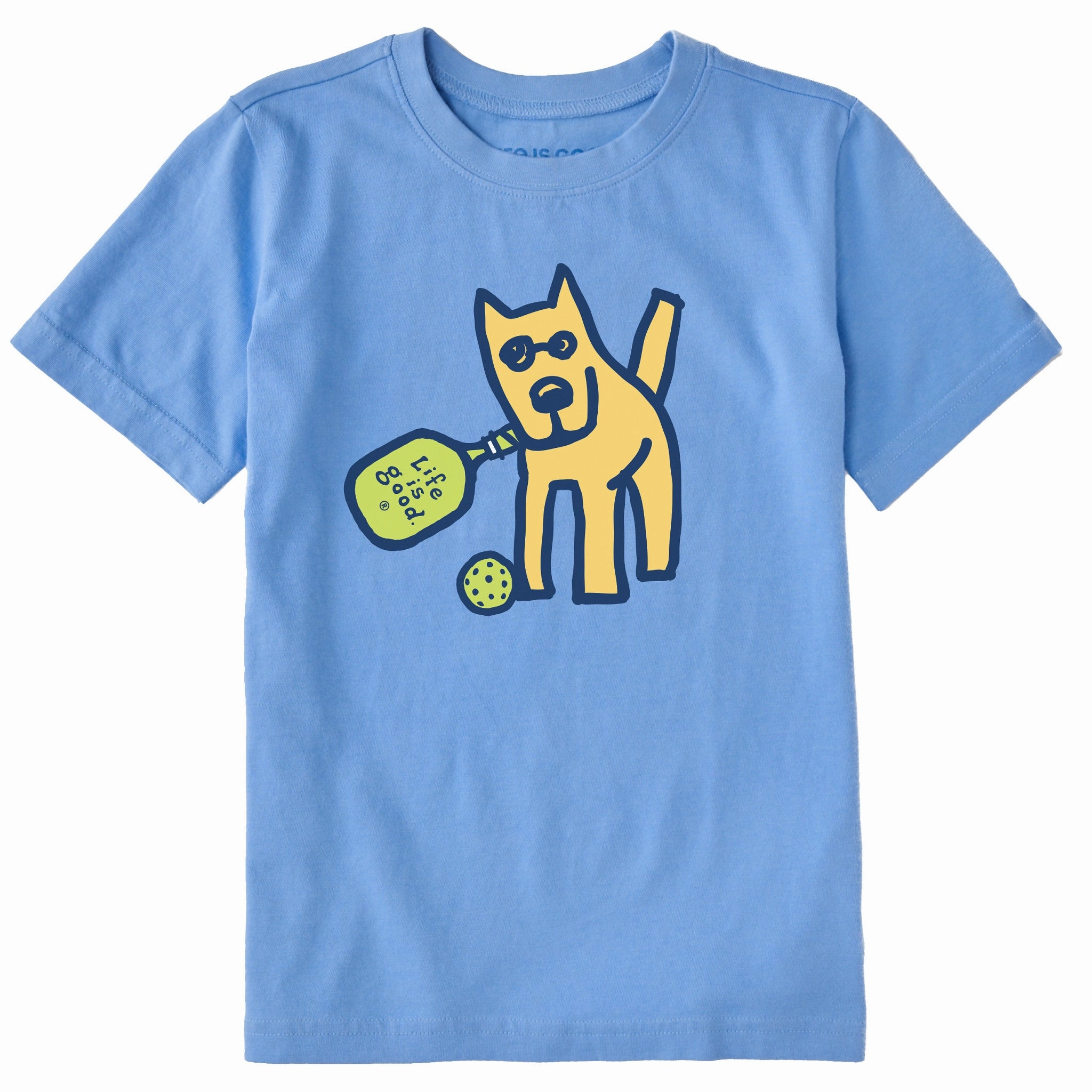 Kids Rocket Pickleball Short Sleeve Crusher Tee warm weather Basic Piece