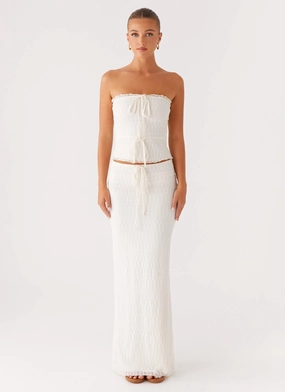 No Ride Up Blakely Maxi Skirt - Ivory