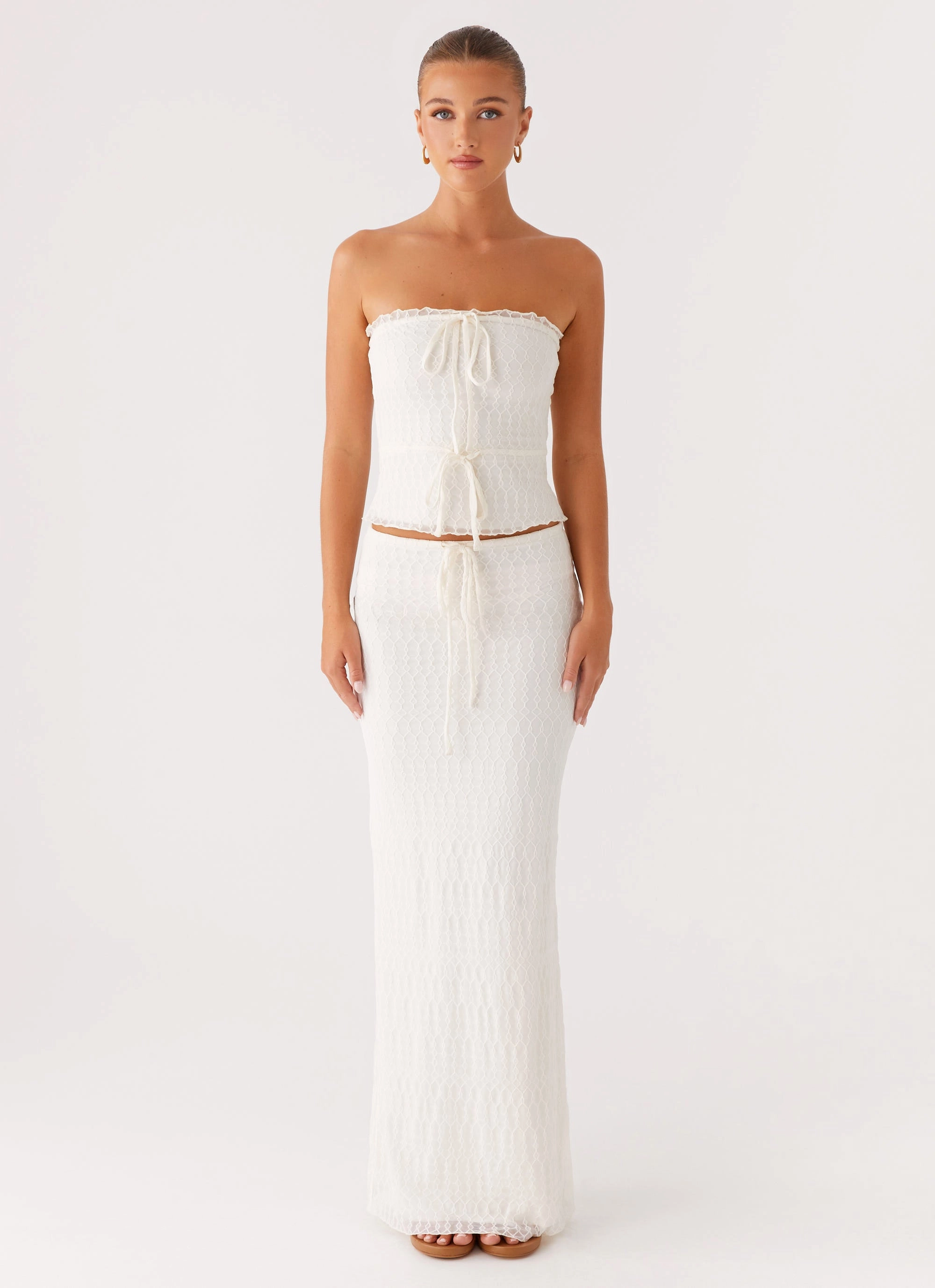 No Ride Up Blakely Maxi Skirt - Ivory
