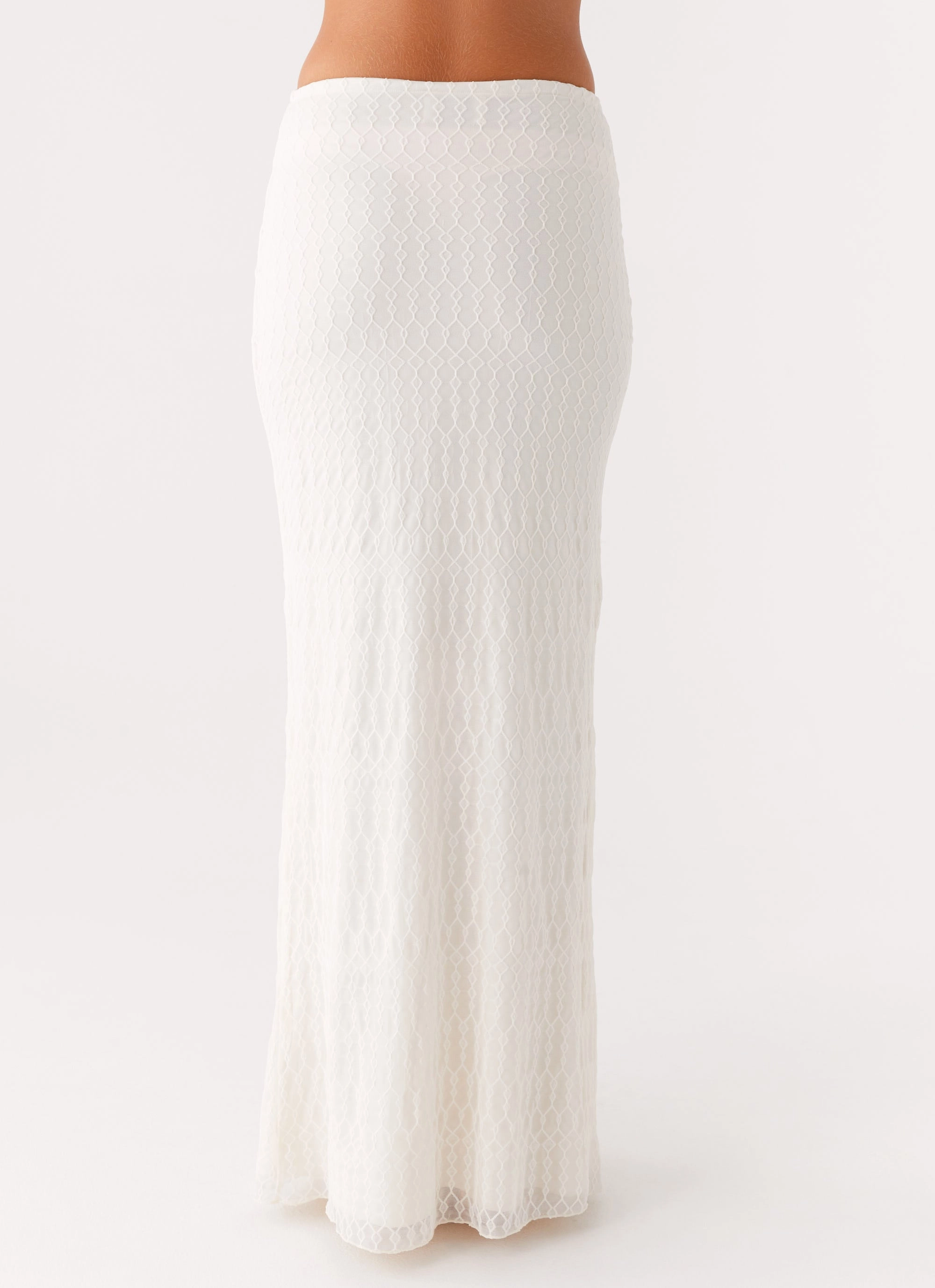 Sporty Casual Blakely Maxi Skirt - Ivory