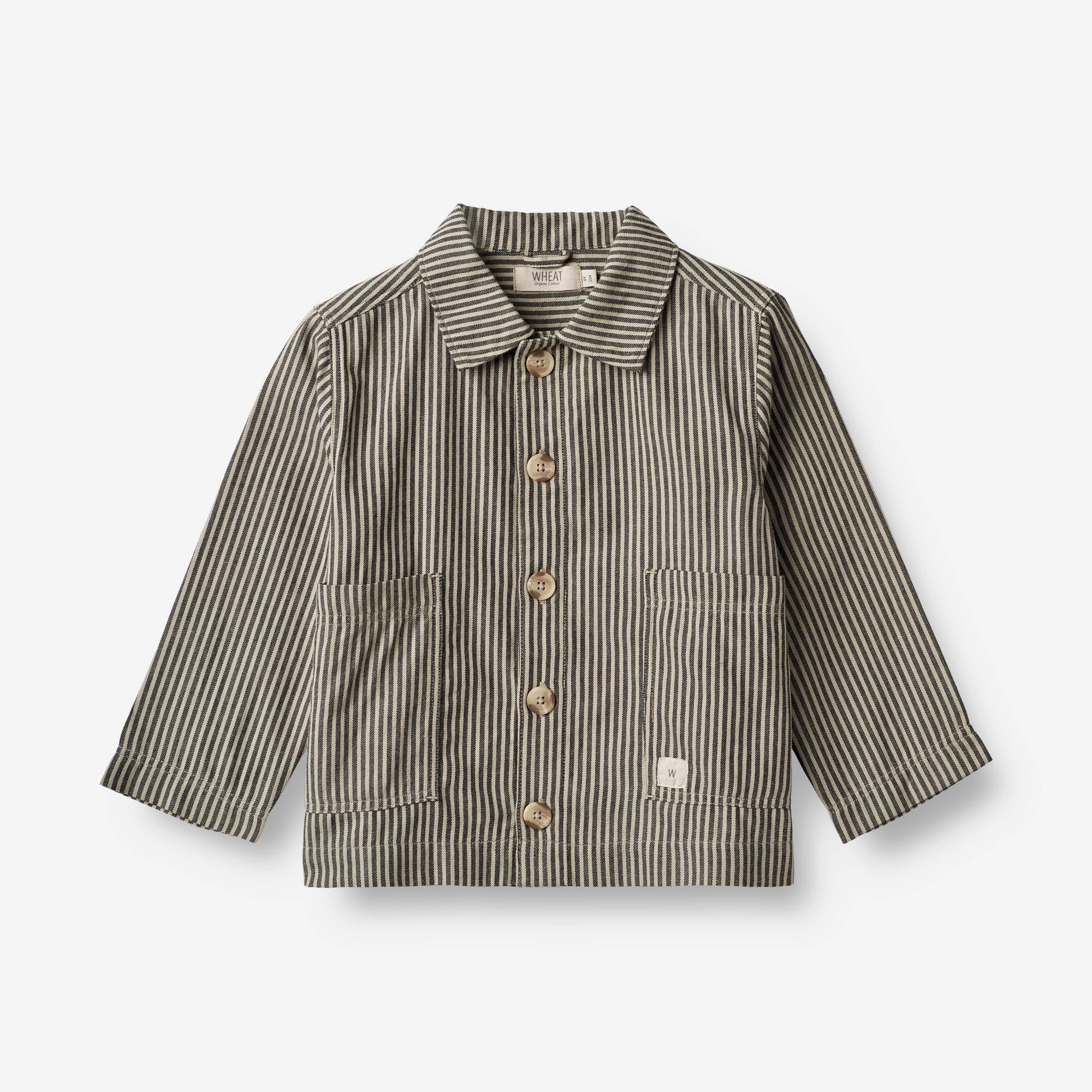 Layering Piece Overshirt Avi - black coal stripe