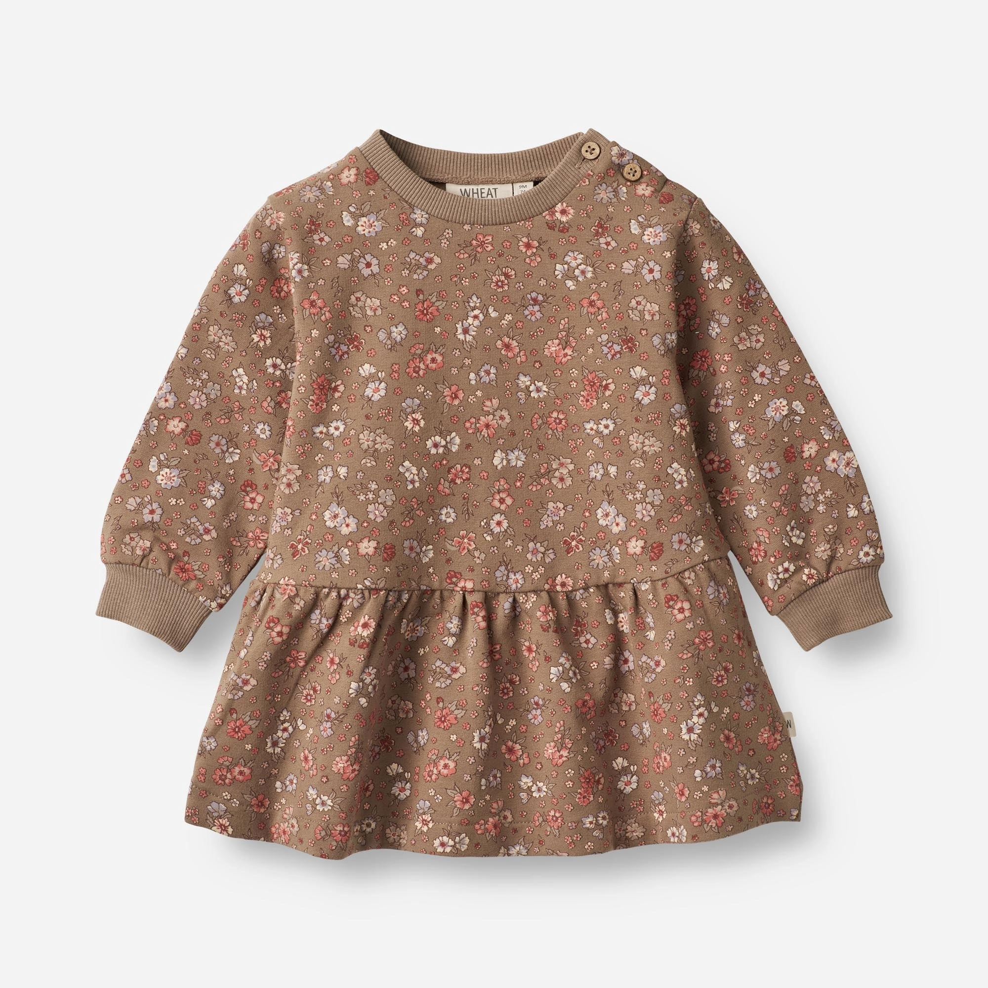 Sweat Dress Zenia | Baby - cocoa brown meadow cut out