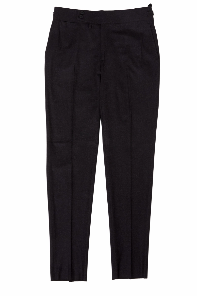 Charcoal Dress Pant Stain Release Finish Embroidered Detail