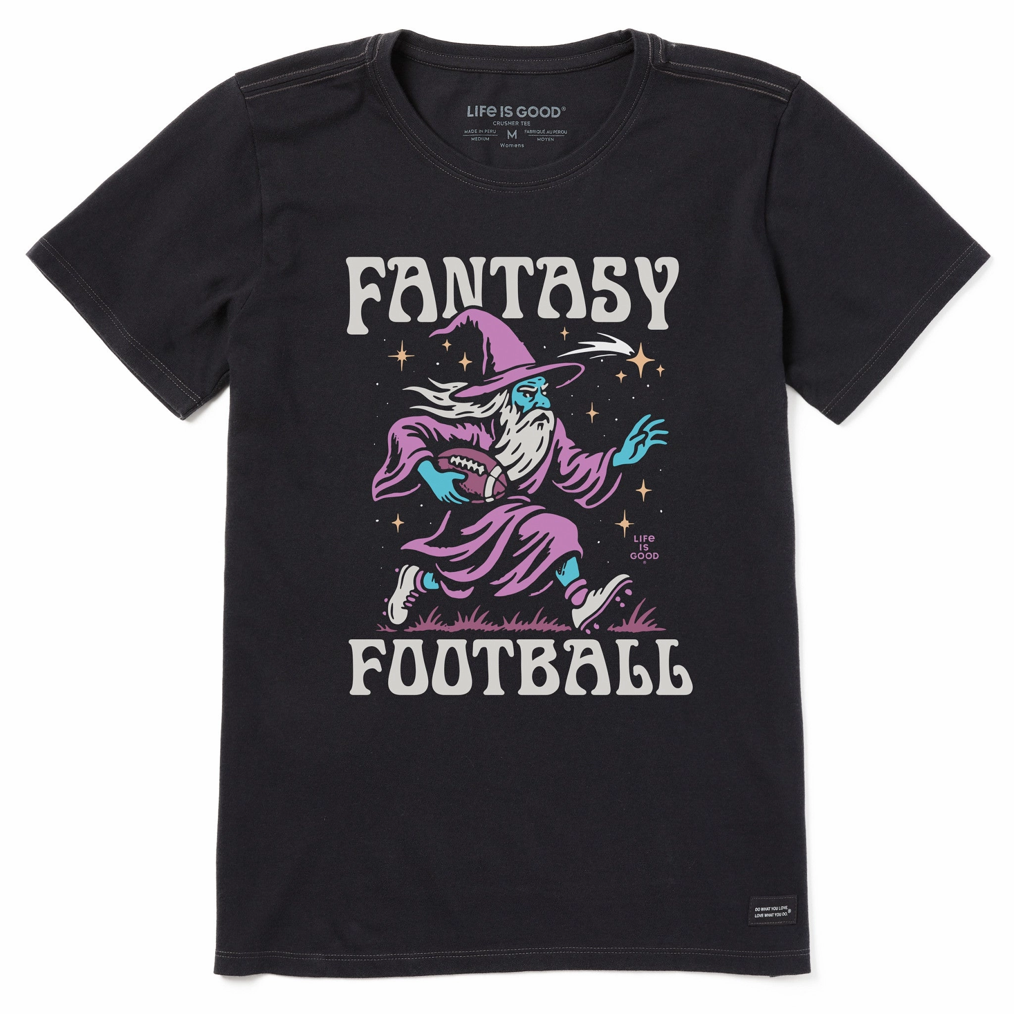Soft Wearable Women's Fantasy Football Rushing Wizard Short Sleeve Tee