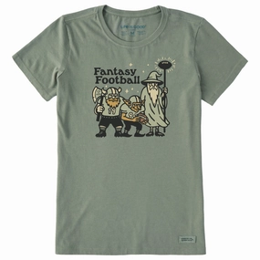 Women's Fantasy Football Trio Short Sleeve Crusher Tee Stretch Material