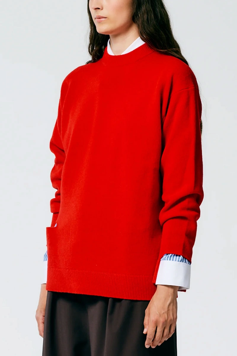Urban Comfort Soft Lambswool Crewneck Easy Pullover