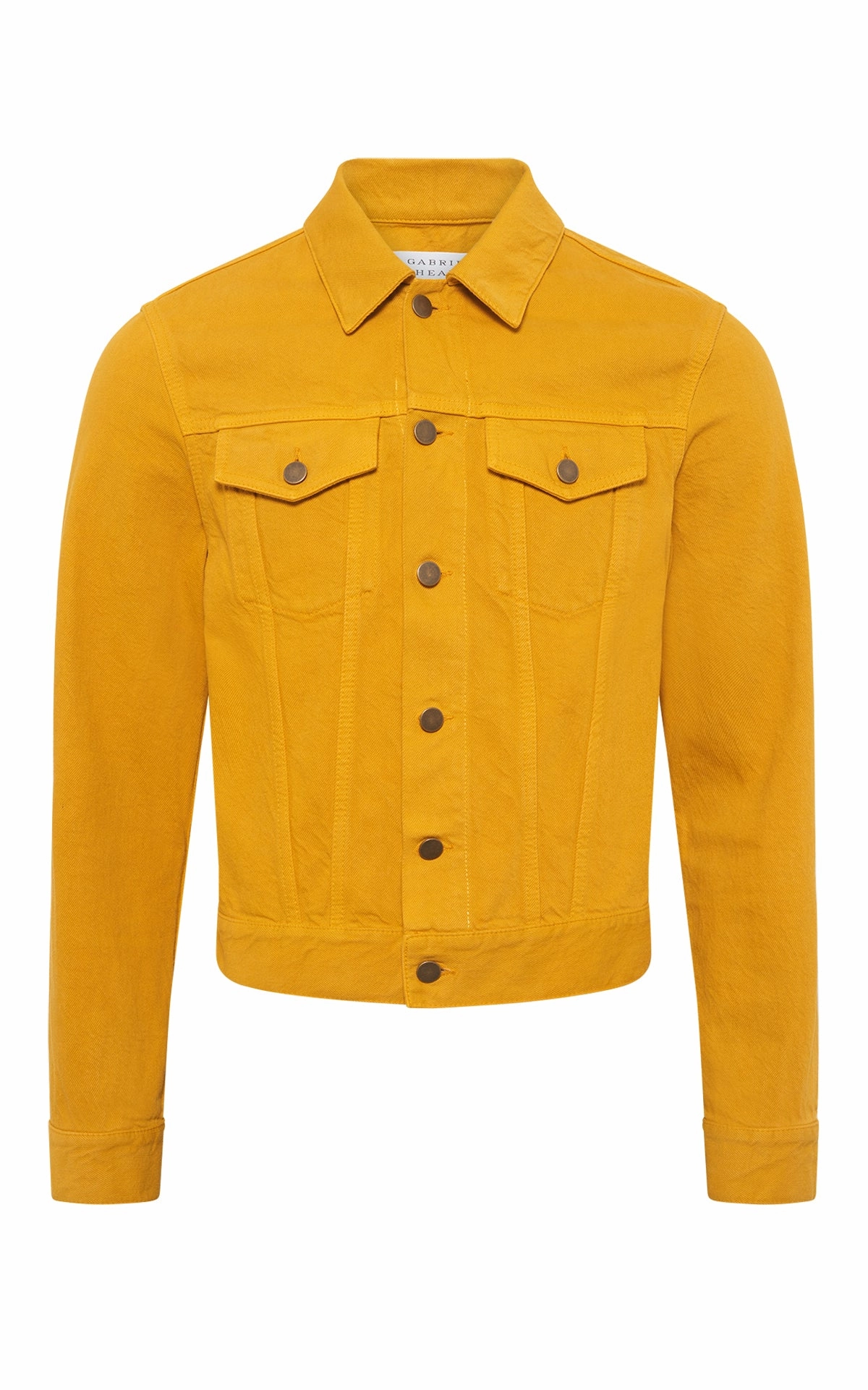 suitable for modeling Barry Trucker in Golden Birch Recycled Cotton Denim