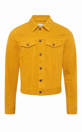 Stylish Insulation Barry Trucker in Golden Birch Recycled Cotton Denim