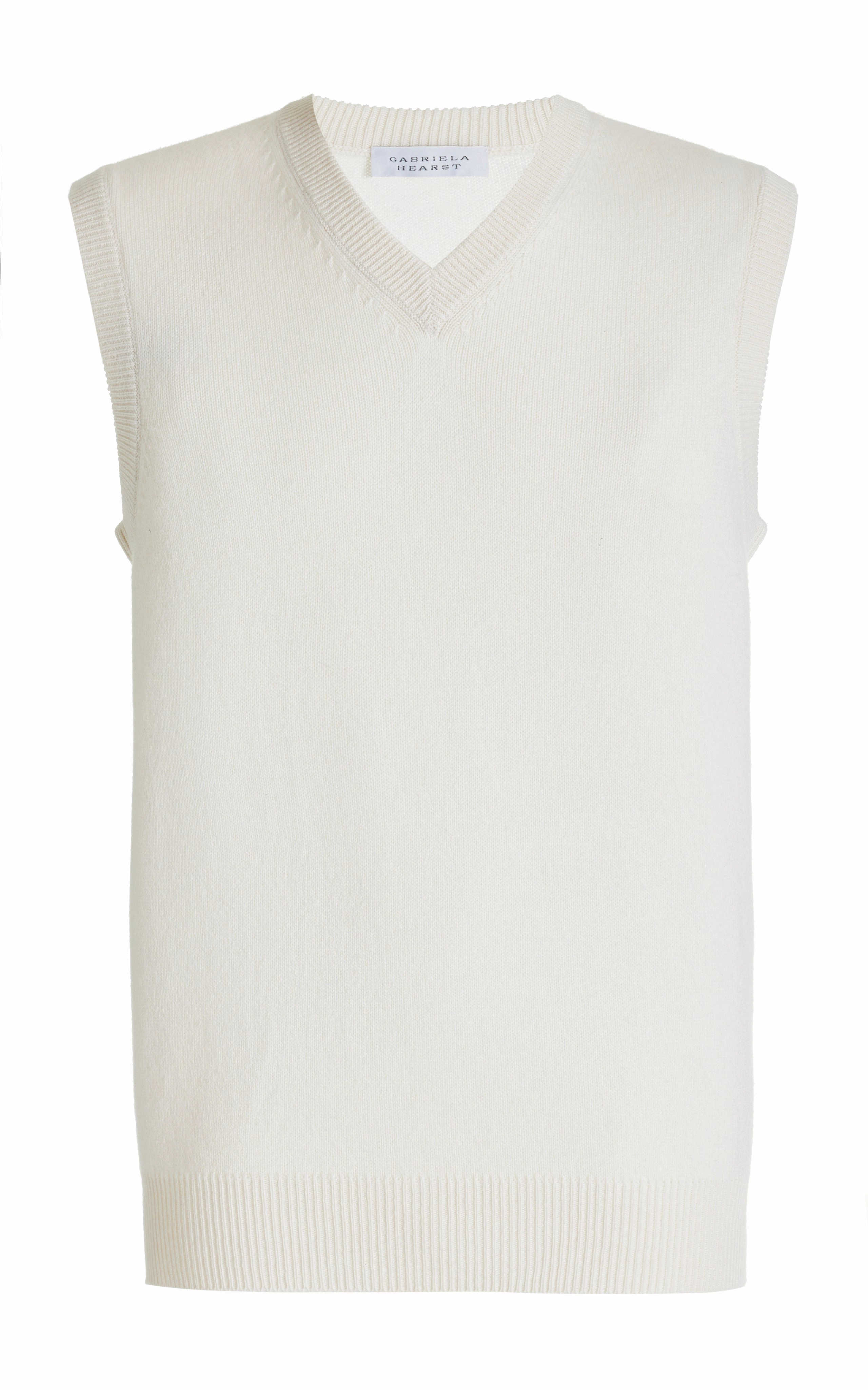 Fielding Knit Vest in Ivory Cashmere Classic Casual