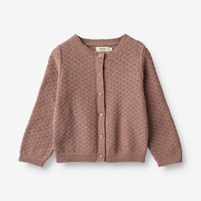 Relaxed casual fit Breathable Layer Knit Cardigan Magnella - lavender rose