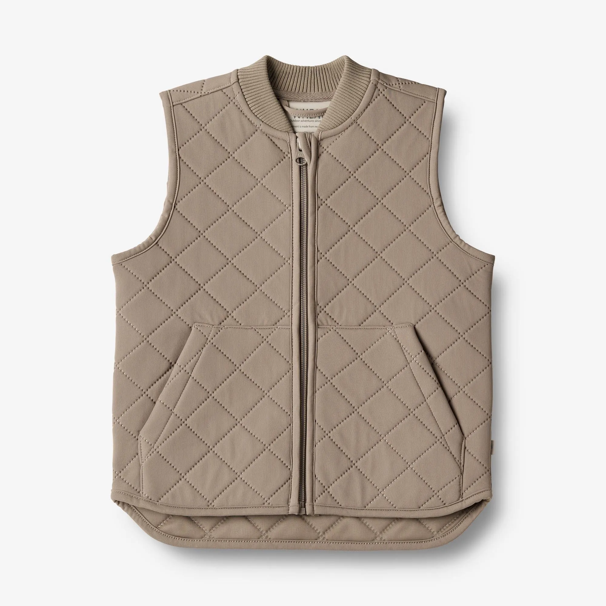 Stand Up Collar NonChafing Seam Placement Thermo Gilet Ede - beige stone