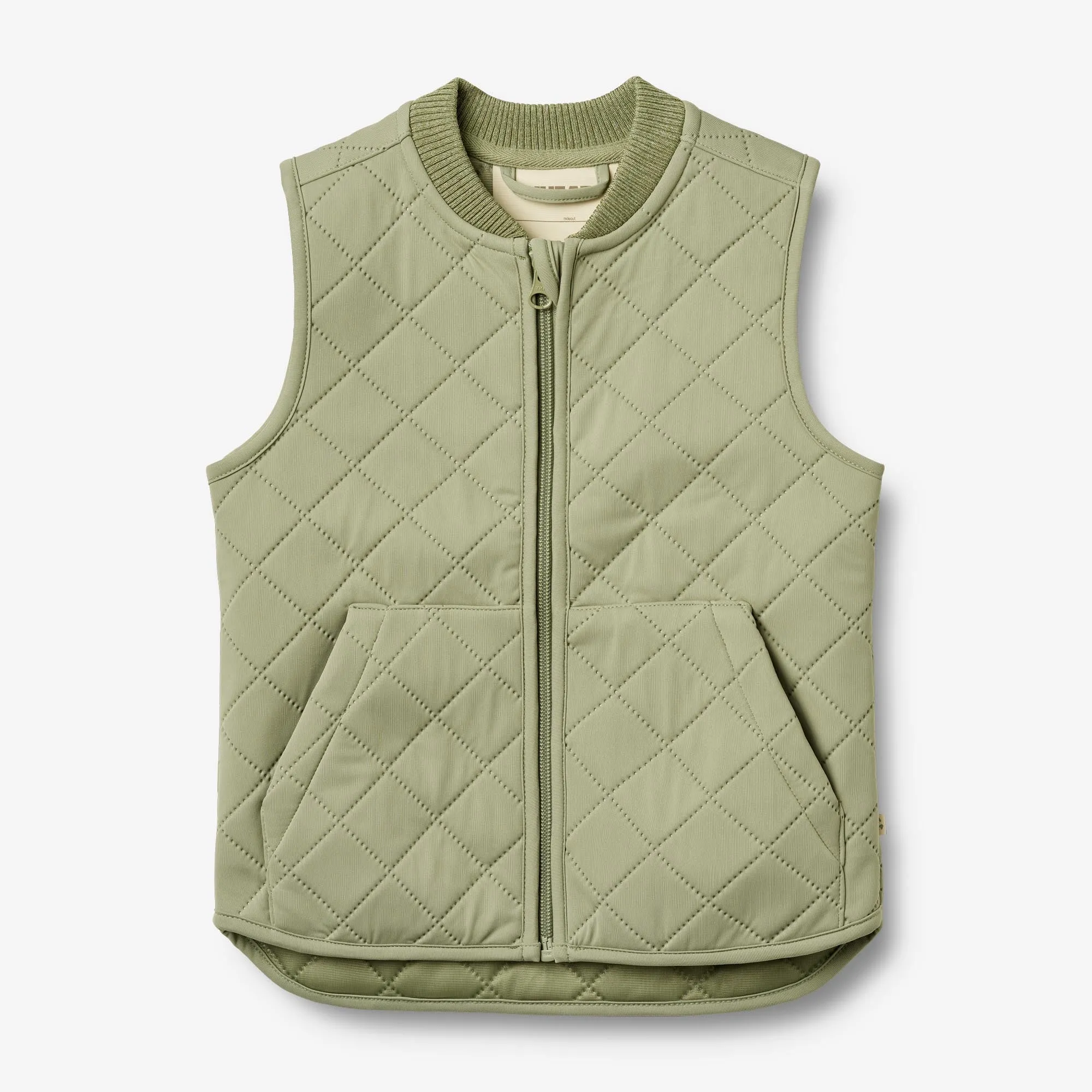 Modular Attachment Points Eco Conscious Dye Process Thermo Gilet Ede - green tea