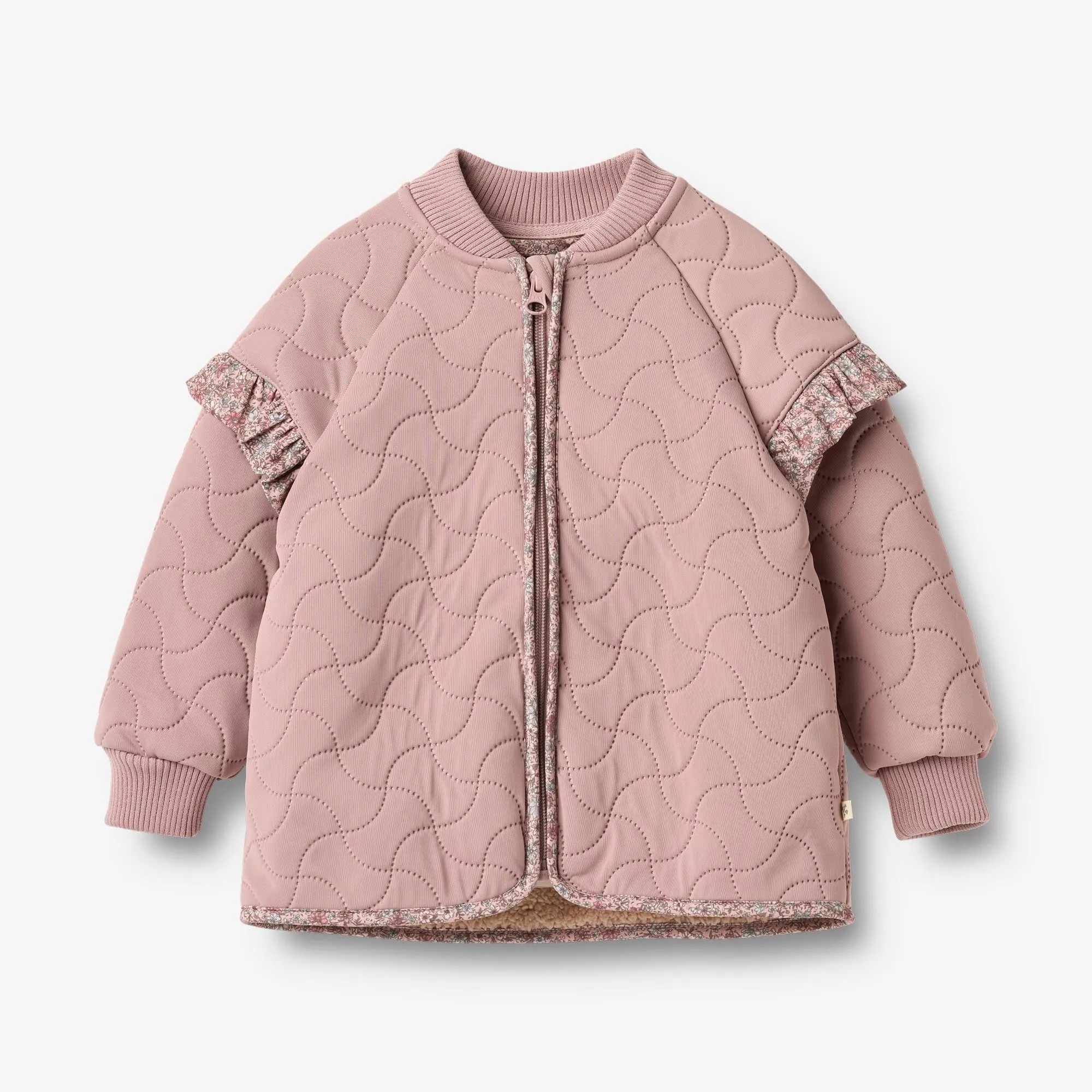 Adjustable Drawstring Waist Anti Slip Shoulder Pads Thermo Jacket Ellas - warm rose