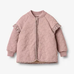 Adjustable Drawstring Waist Anti Slip Shoulder Pads Thermo Jacket Ellas - warm rose