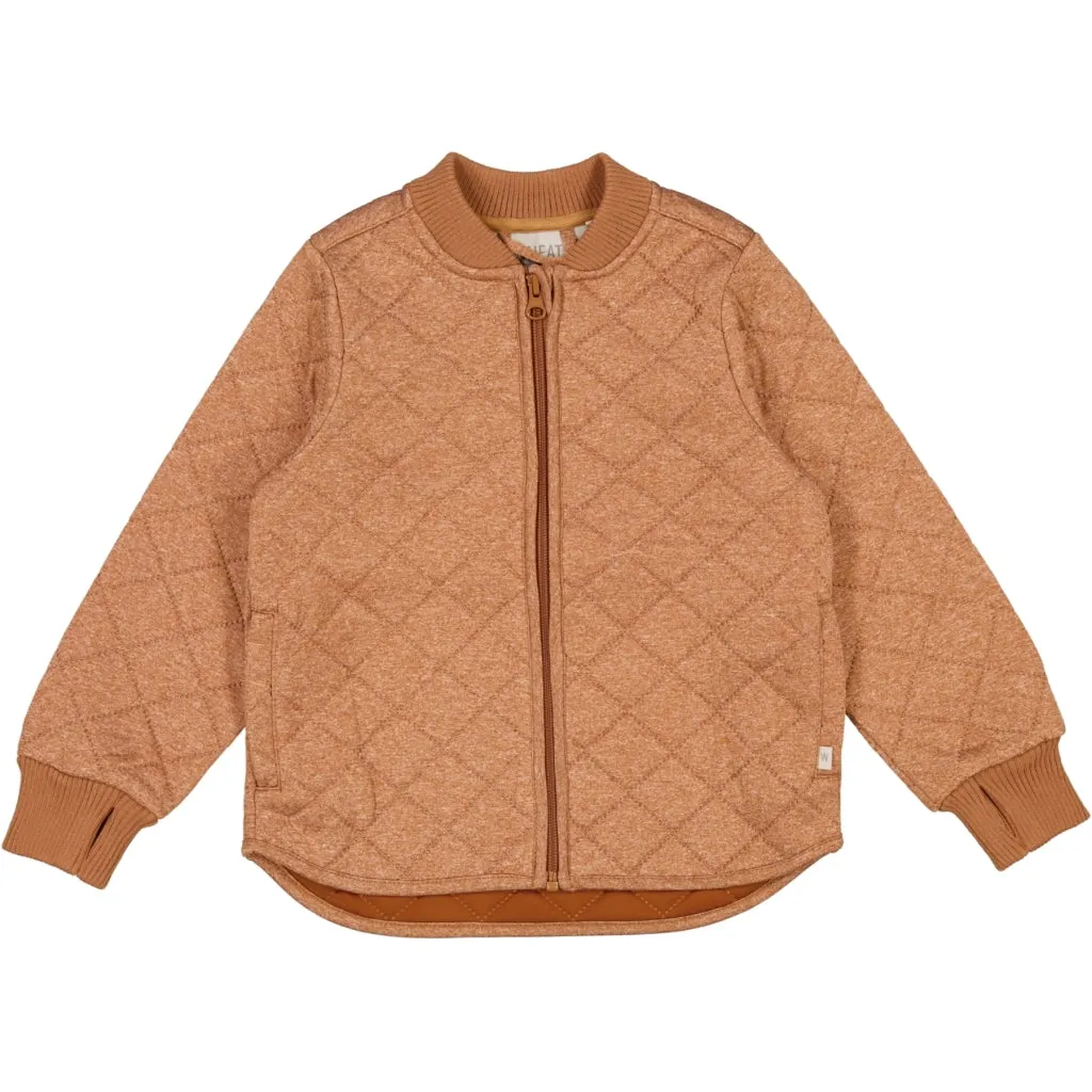 Matte Surface Texture Thermo Jacket Loui - amber melange