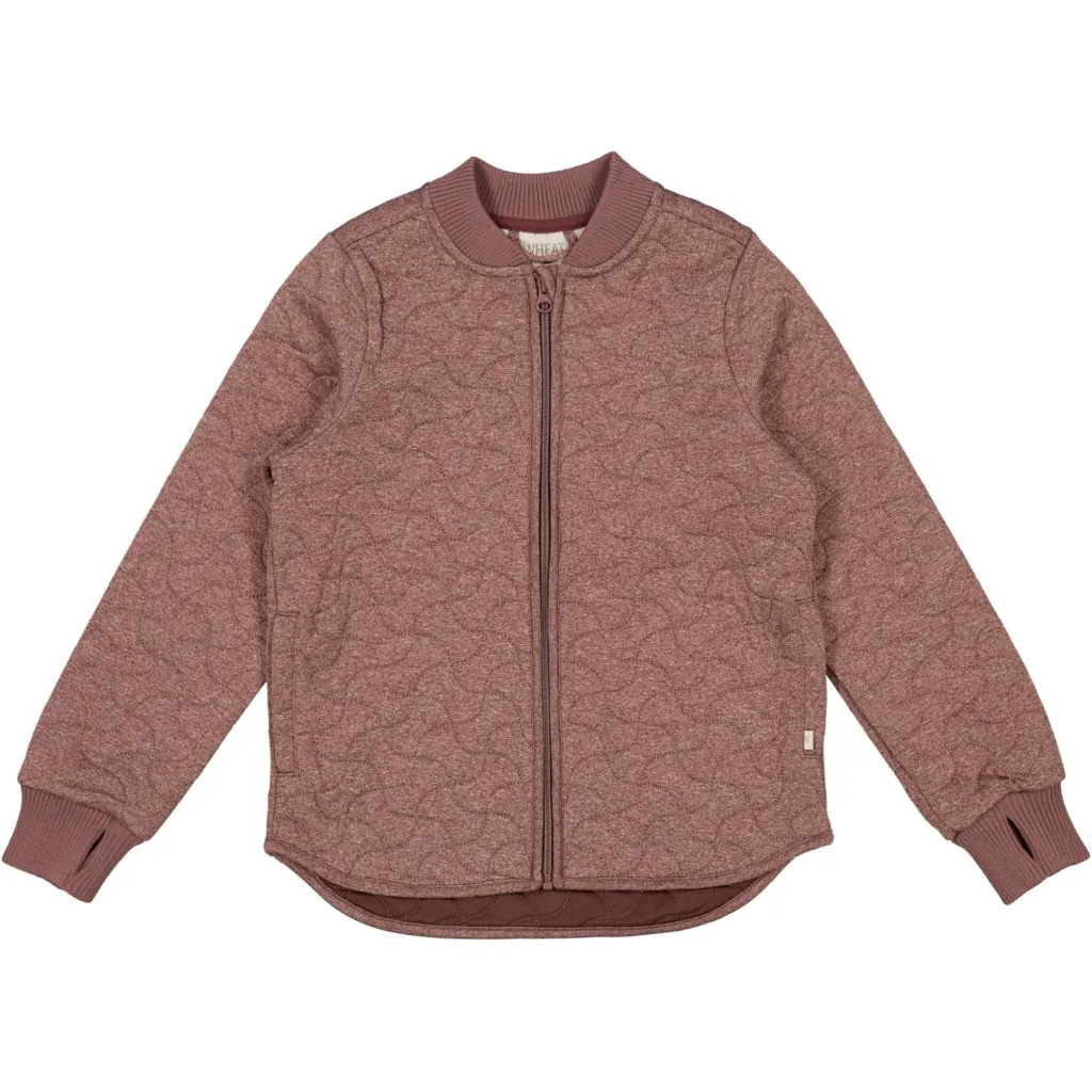 Soft Interior Brushing Quick Dry Material Thermo Jacket Loui - berry melange