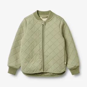 SeamlessShoulderPanels All Weather Adaptability Thermo jacket Loui - green tea