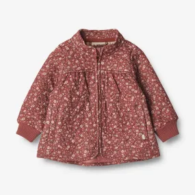 Athletic Tailored Fit Thermo Jacket Thilde | Baby - red flowers