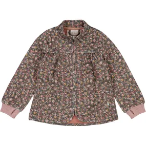 Thermo Jacket Thilde - ink flowers Glow In Dark Accents Zippered Closures