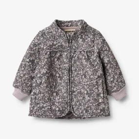 Anti Pilling Textile Multi Purpose Layer Thermo Jacket Tilde - black sea flowers