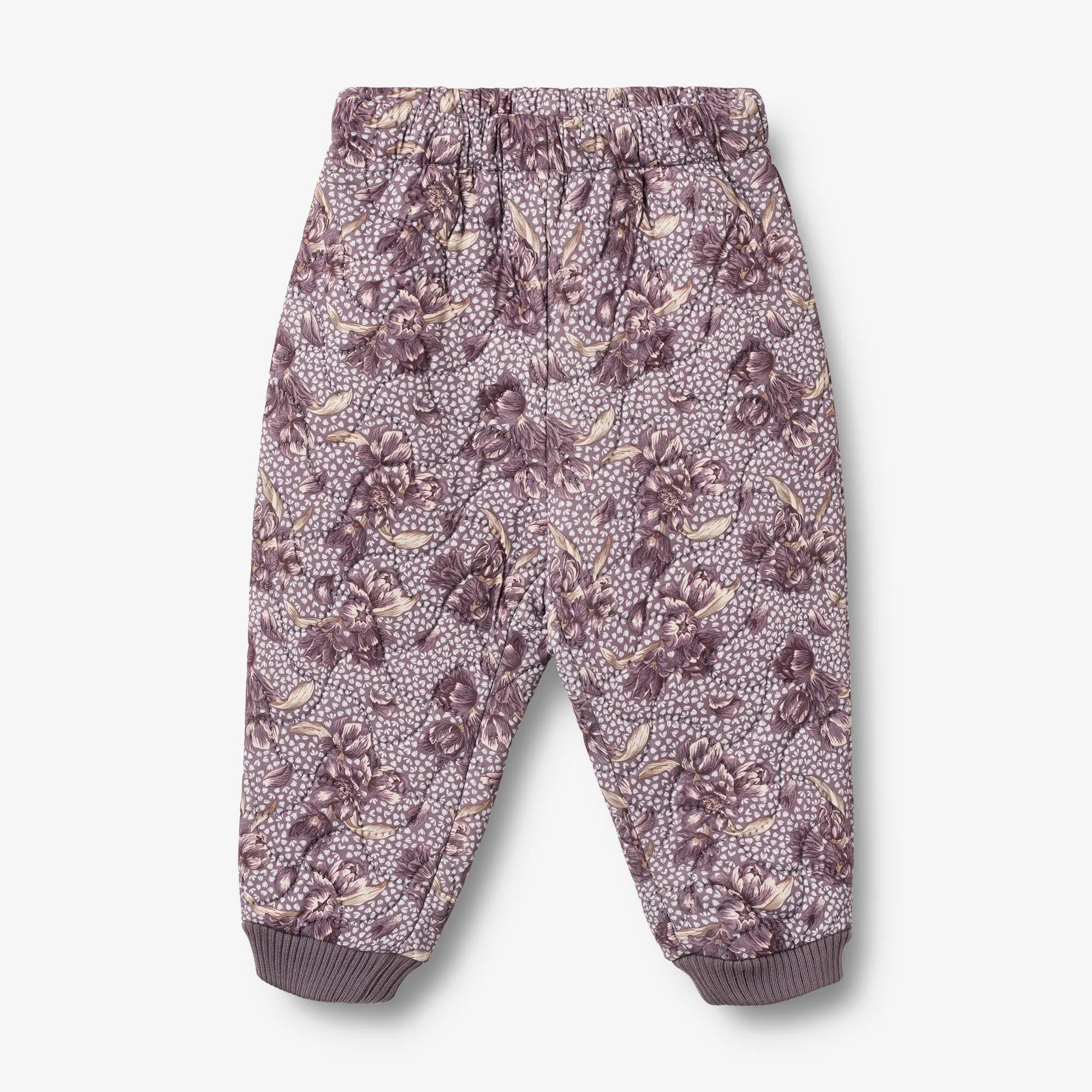 One Color SiliconeGrip Thermo Pants Alex | Baby - lilac tulips