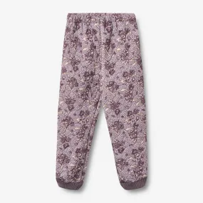 Weatherproof Zipper Closure Thermo Pants Alex - lilac tulips