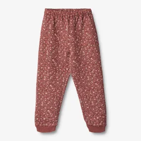Friction Resistant Thermo Pants Alex - red flowers