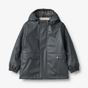 Reflective Detailing Thermo Rain Coat Aju - dark ink