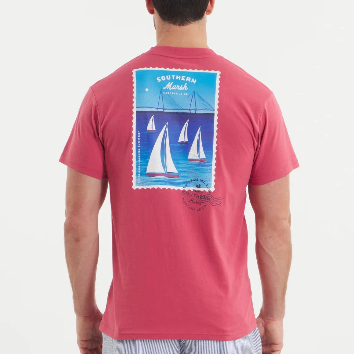 Microfiber texture Southern Marsh Regatta Sails Tee