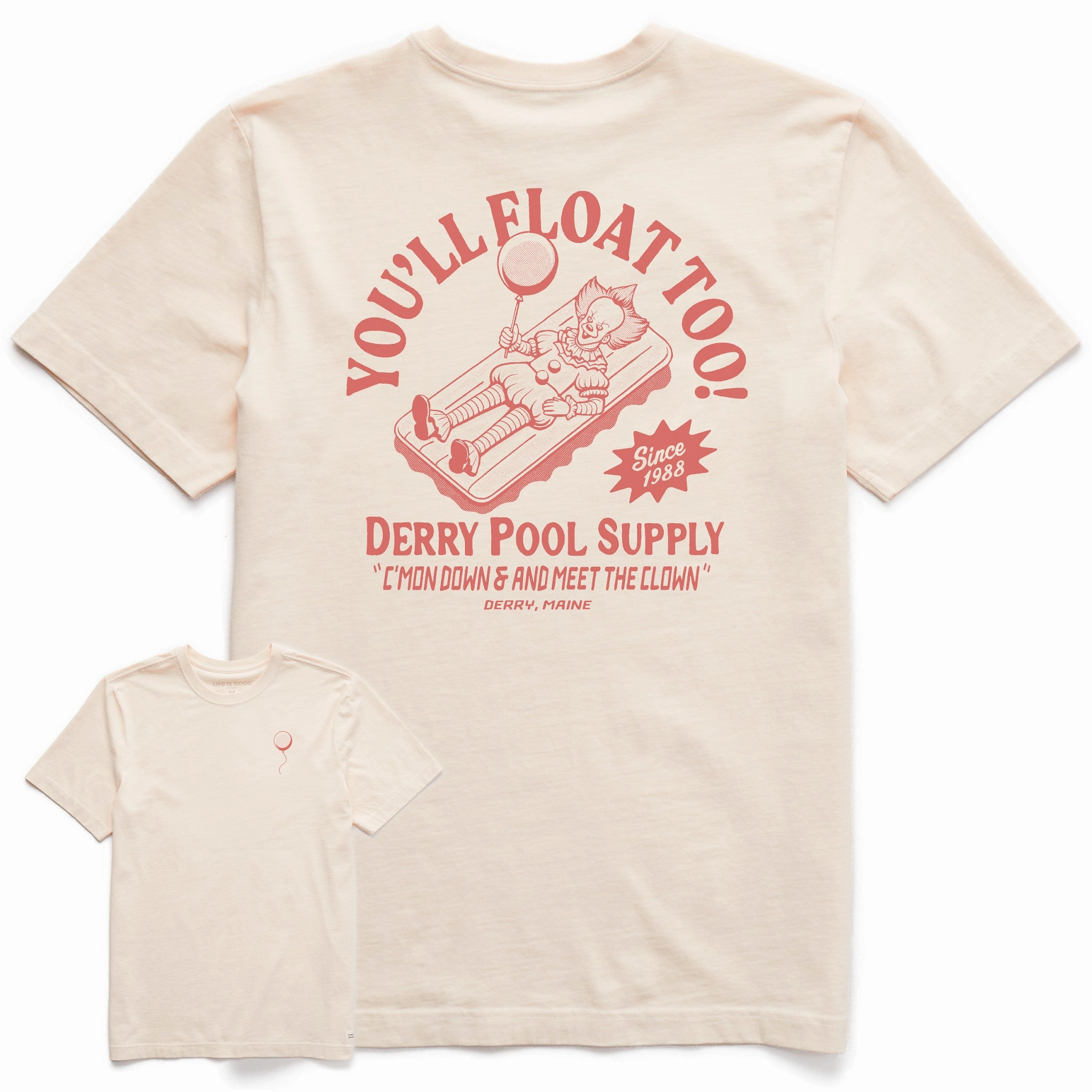 Men's You'll Float Too! Short Sleeve Crusher Tee Casual Layer Wear