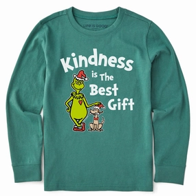 Kids Grinch Max Kindness Gift Long Sleeve Crusher Tee Seasonal Casual